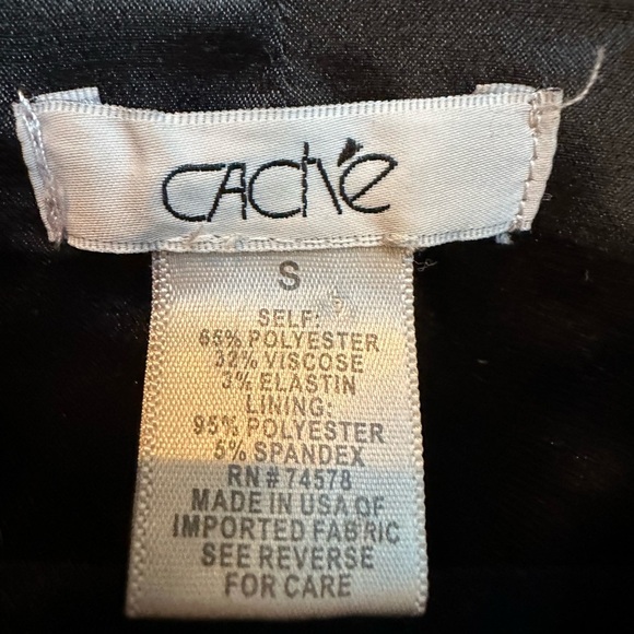 Vintage Cache Black Moto Jacket Zipper Accents Size S Small - Picture 9 of 11